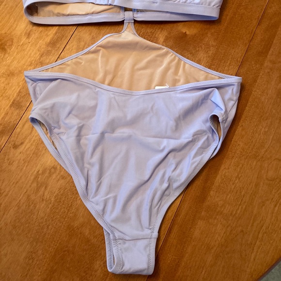 NWT j crew cutout one piece in soft lavender - Picture 4 of 7